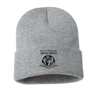 Bonnet de 12 pouces gris avec Logo Jean-Grou